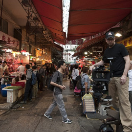 Steven Soderbergh durante el rodaje de _ Contagio_ IMDB / Warner Bros. Entertainment Inc.