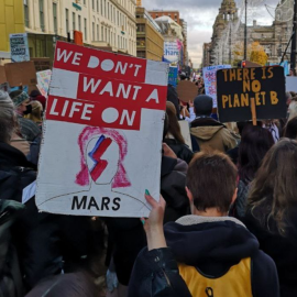  Manifestación en Glasgow durante la COP. Cedida