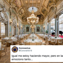 La polémica boda sin mascarillas tuvo lugar en el Casino de Madrid.