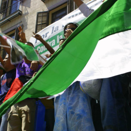  Manifestación por la independencia del Sáhara Occidental en Madrid el 21 de abril de 2007. Wikimedia Commons, CC BY-SA