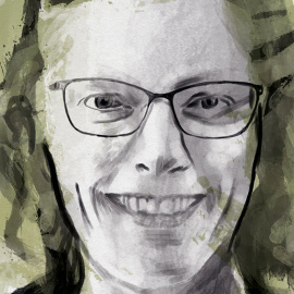 Anne Sverdrup-Thygeson retratada por Jeff Benefit. Telos