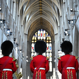 Miembros de la guardia real británica durante el funeral de la reina Isabel II en la Abadía de Westminster. E.P./Ben Stansall/PA Wire/dpa