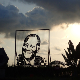 Cartel del líder marfileño Alassane Ouattara. Shutterstock