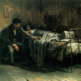 La miseria (Cristóbal Rojas, 1886). Wikimedia Commons / Galería de Arte Nacional, Caracas, Venezuela