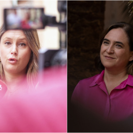 Alejandra Jacinto y Ada Colau. EUROPA PRESS