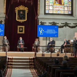 Acto de presentación de la de la actualización 23.4 del «DLE», con la que la RAE da a conocer las novedades que se incorporan a la versión digital del diccionario. RAE / Flikr, CC BY-NC