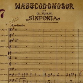  Partitura de Nabucco, de Giuseppe Verdi. Archivio Storico Ricordi