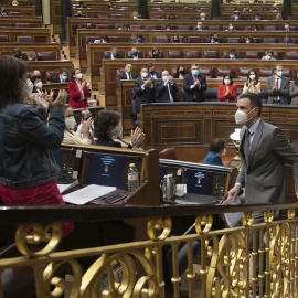 El presidente del Gobierno y Secretario General del Psoe, Pedro Sánchez, comparece en el Congreso de los Diputados, para presentar el Plan de Recuperación, Transformación y Resiliencia y hacer balance del estado de alarma.- PSOE