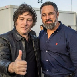 Javier Milei con Santiago Abascal.