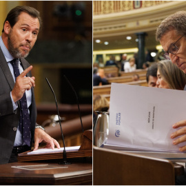  A la izquierda, el diputado electo y secretario general del PSOE de Valladolid, Óscar Puente (EUROPA PRESS). A la derecha, el candidato a la presidencia del Gobierno del PP, Alberto Núñez Feijóo (EUROPA PRESS)