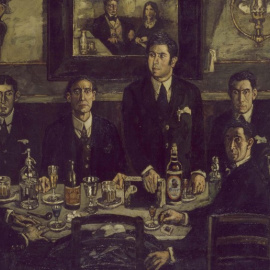  Imagen del cuadro 'La Tertulia del Café Pombo', de José Gutiérrez Solana.
