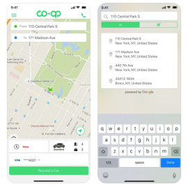  Pantallas de la 'app' de The Co-op. - The Drivers Coop.