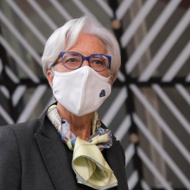  25 de junio de 2021, Bélgica, Bruselas: la presidenta del Banco Central Europeo, Christine Lagarde, llega para asistir al segundo día de la cumbre de la Unión Europea en el Consejo Europeo.- Alexandros Michailidis / European / DPA