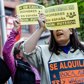 Manifestación por la atención a las víctimas de la prostitución, en Madrid. EUROPA PRESS/Carlos Luján
