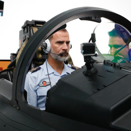  Borbón en el banco de motores del Eurofighter.