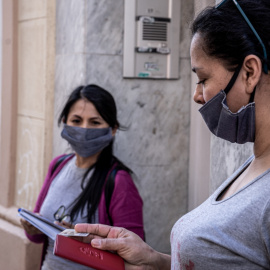 Recogida de alimentos organizada por el Sindicato /  Sindicato de Mujeres Cuidadoras Sin Papeles de Barcelona