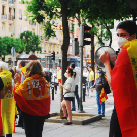 Concentración en el metro Ibiza en Madrid / Diana Moreno