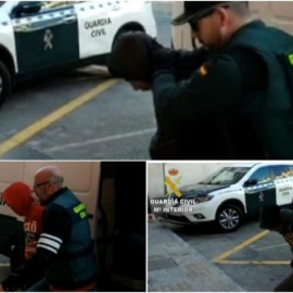  Los agresores detenidos en Alicante. Fotos cedidas por la Guardia Civil. EFE
