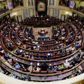  Vista panorámica del Congreso de los Diputados durante el discurso de Pedro Sánchez. (ZIPI | REUTERS)