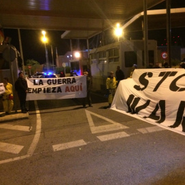  Protestas en el puerto de Sangunto la pasada madrugada - Antimilitaristes – MOC Valencia.