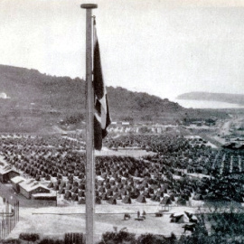 Vista del campo concentración de Arbe, donde fue encerrada población civil eslovena durante la II Guerra Mundial. WIKIPEDIA