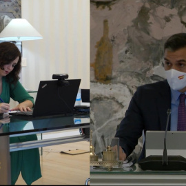  El presidente del Gobierno, Pedro Sánchez y la presidenta de la Comunidad de Madrid, Isabel Díaz Ayuso. (Fuente: Europa Press / Cedidas)