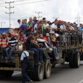 Migrantes venezolanos de camino a Estados Unidos, en una imagen de julio de 2022. - EP | Juan Carlos Hernández