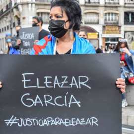  Protesta en Sol (Madrid) en protesta por la discriminación que sufre el pueblo gitano.- Cedida por Rromani Pativ.- Ela Rabasco