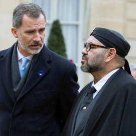  Felipe VI y el rey de Marruecos Mohamed VI en 2018 - EFE.