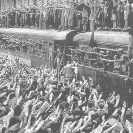 Despedida de los voluntarios de la División Azul en la Estación de Atocha