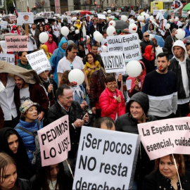  Manifestación de la España Vaciada en Madrid en marzo de 2019. EFE