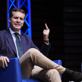 Pablo Casado, presidente del PP, en un acto en Canarias. (ÁNGEL MEDINA. G | EFE)