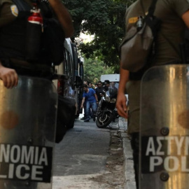 Desalojo de un 'squat' en Atenas (26 de agosto de 2019). Foto: Spirou Trikoupi 17