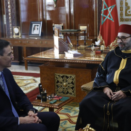 Pedro Sánchez reunido con Mohamed VI. - Mariscal / EFE
