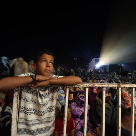  El público asiste a una de las proyecciones de la edición de este año de FiSahara. - Adad Ammi