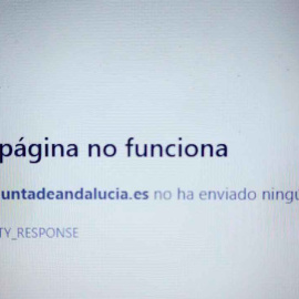  Desde el pasado lunes, esta es la pantalla que han 'padecido' miles de jóvenes en Andalucía.
