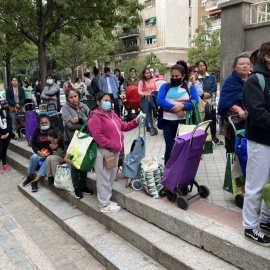  Foto de archivo de las colas del hambre en Madrid. - Vanessa López/EFE