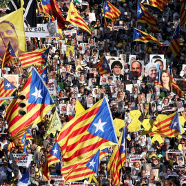 Manifestación por la libertad de los políticos presos catalanes, en Barcelona, en julio de 2018. REUTERS/Albert Gea