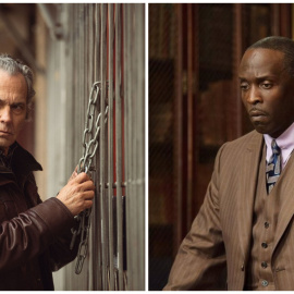  A la izquierda José Coronado, en un momento de la serie Entrevías. A la derecha, el actor Michael K. Williams en la serie 'The Wire