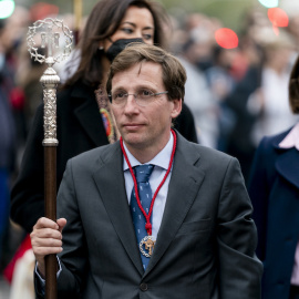  El alcalde de Madrid, José Luis Martínez-Almeida, en la parroquia de Nuestra Señora de las Delicias, a 11 de abril de 2022, en Madrid.- EUROPA PRESS