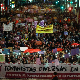  Vista general de una manifestación por el 8M, Día Internacional de la Mujer, a 8 de marzo de 2022, en Murcia (España).- Edu Botella / Europa Press