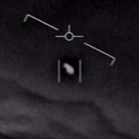  Esta imagen de captura de video obtenida el 28 de abril de 2020 por cortesía del Departamento de Defensa de EE. UU. muestra parte de un video sin clasificar tomado por pilotos de la Marina. © AFP/Departamento de Defensa EE. UU.