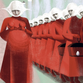  Ilustración de 'El cuento de la criada' (The Folio Society) realizada por Anna y Elena Balbusso. 