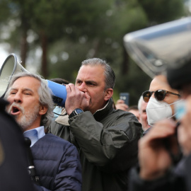  Ortega Smith acude a un acto de la plataforma 711 cancelado por la Complutense.- Isabel Infantes / Europa Press