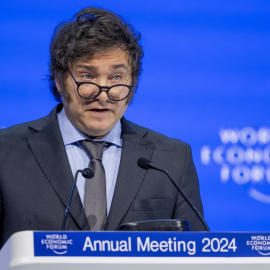 Javier Milei en Davos, 2024. EFE