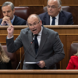 El portavoz del PP en el Congreso, Miguel Tellado, interviene durante una sesión de control al Gobierno, en el Congreso de los Diputados, a 7 de febrero de 2024, en Madrid. Eduardo Parra / Europa Press