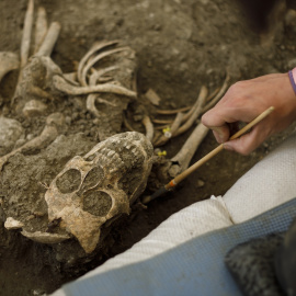 Exhumación de víctimas del franquismo en el barranco de Víznar. Álex Cámara / Europa Press