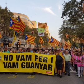  Manifestación en Barcelona en el segundo aniversario del 1-O. /CÈLIA MUNS