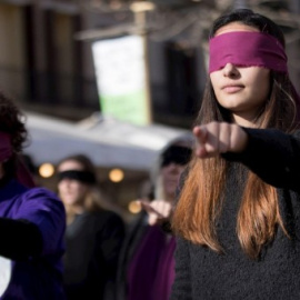  Imagen de archivo de la actuación "Un violador en tu camino" en Barcelona, el baile del movimiento feminista chileno Las Tesis que ha dado la vuelta al mundo. EFE/Marta Pérez.