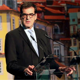 El alcalde de Oporto, Rui Moreira, durante su intervención el pasado enero en el Forum Eurocities celebrado en Oporto. EFE